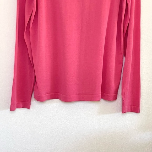 Malo Lightweight Cotton Crewneck Long Sleeve Knit Pullover Pink IT 52 US Medium - Picture 6 of 13